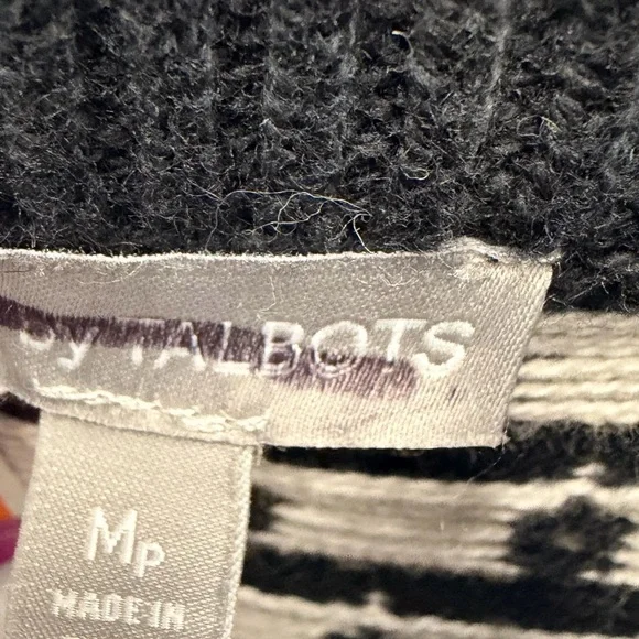 Talbots THERMOLITE® SNAP BUTTON MOCKNECK SWEATER - FAIR ISLE NWOT - Picture 4 of 4